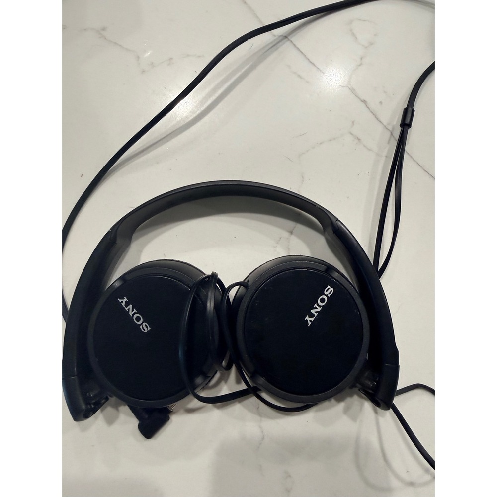 Sony MDR-ZX110 Wired On-Ear Headphones Black Foldable Stereo Audio MDRZX110